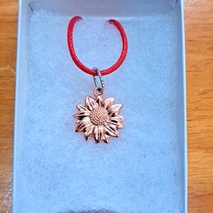 Rose Gold Sunflower Necklace